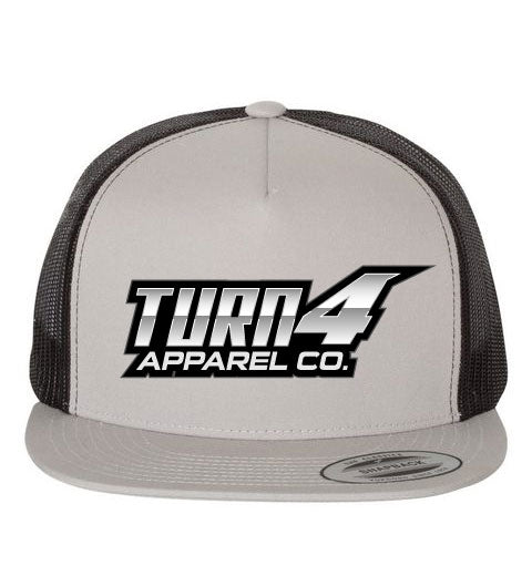 Turn 4 Apparel Snapback Mesh hat Silver/Black